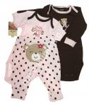 Dětský dvou body set s tepláčky - Daddy loves me and bear