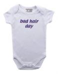 Dětské Body - bílé - Bad hair day