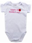 Dětské bodíčko - bílé - Apple of daddy´s eye