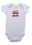 Dětské bodíčko - sněhově bílé - Daddy´s little devil