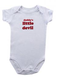 Dětské bodíčko - sněhově bílé - Daddy´s little devil