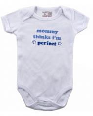 Dětské body - bílé - Moomy thinks i´m Perfect
