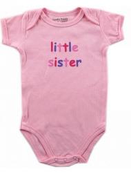 Dívčí dětské bodíčko - růžové - Little sister
