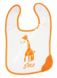 Bryndák s kousátkem - giles (oranžová) - žirafka