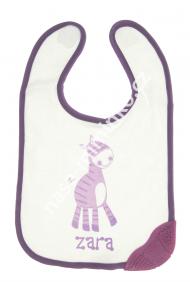 Bryndák s kousátkem - zara (fialová) - zebra