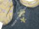 Dívčí souprava - žlutomodrá halenka s džínovými šatičkami