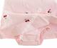Dvoudílný set růžové šatičky s plenkovými kalhotkami - třešně